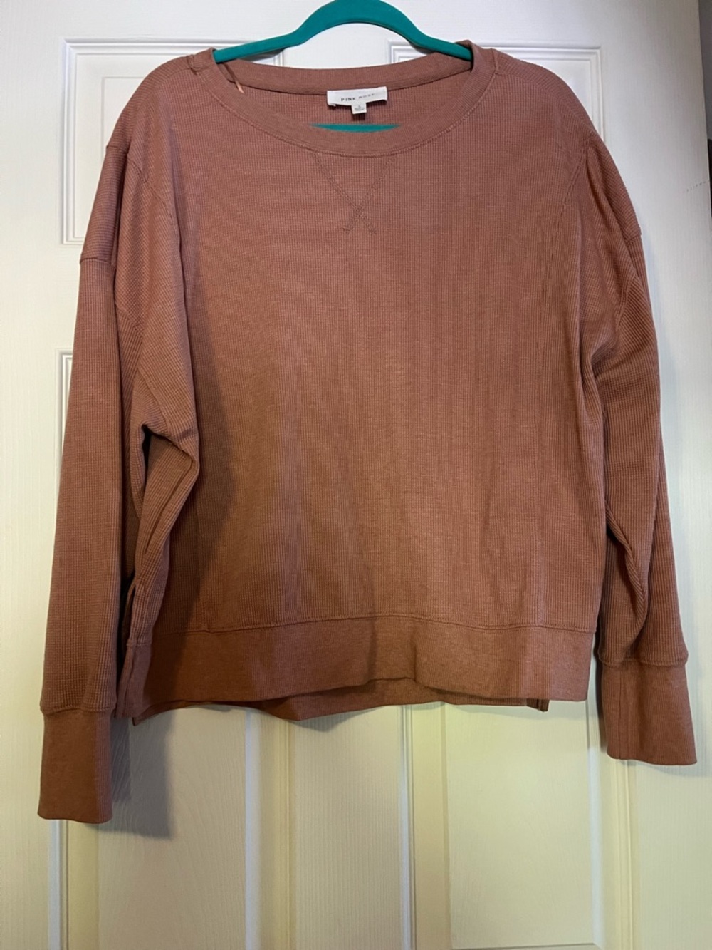 Cozy Ribbed Crewneck Sweater - Dusty Rose